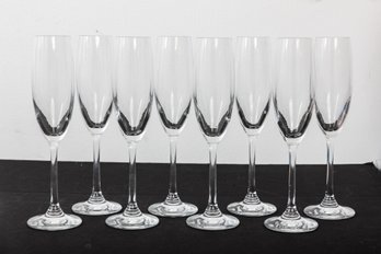Set Of 8 Fluted Champagne Glasses