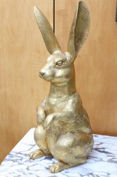 Tall Brass Bunny Sculpture