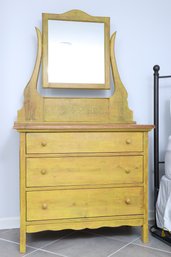 Rustic Solid Pine Dresser And Mirror