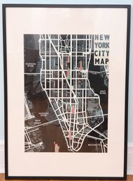 NYC Map Framed Print