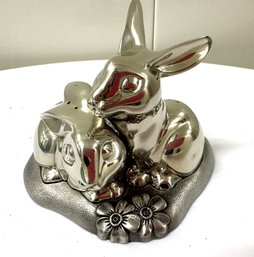 Lenox Silver Bunny Set