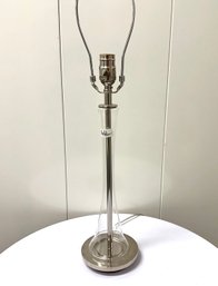 Chrome And Glass Heavyweight Table Lamp