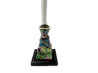 Small Painted Ceramic Floral Lamp