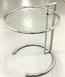 Eileen Gray Adjustable Height Chrome Side Table