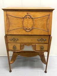 Antique Oak Drop Front Secretary