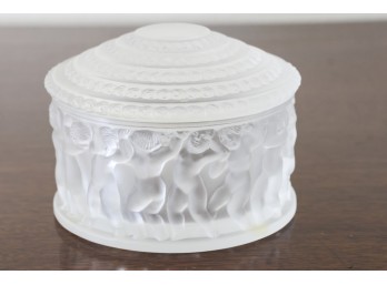 Lalique Crystal Enfants Boudoir Powder Box