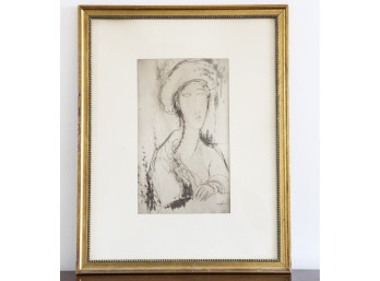 Amedeo Modigliani Portrait Of A Woman Framed Print