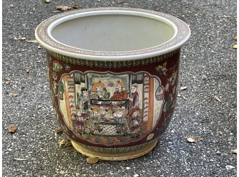 Asian Porcelain Flower Pot