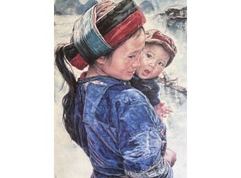 Wai Ming 'Mother And Child' Signed Lithograph