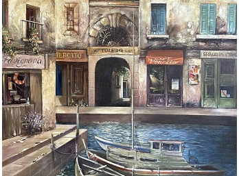 Venice Street Scene Oil Painting