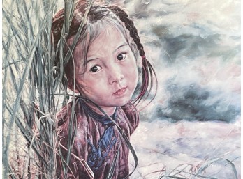 Wai Ming 'Lovely Bright Eyes' Signed Lithograph