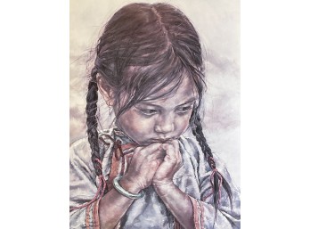 Wai Ming 'Thinking' Signed Lithograph