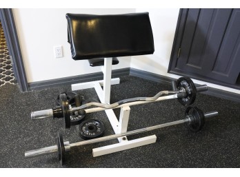 Preacher Curl Bench With Bars