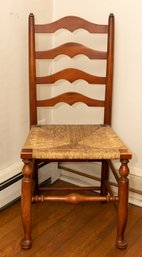 Antique Ladder Back Rush Seat Chairs- 6 Included
