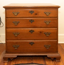 18th Century Cherry Chippendale Graduated Four Drawer Chest