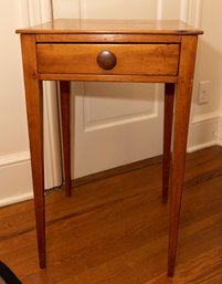 19th Century American Cherry Tapered Leg Work Table