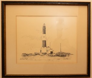 Fire Island Lighthouse Drawing- Artist Signed
