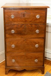 19th Century Chest With Glass Knobs