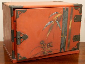 Asian Storage Box With Mother Of Pearl Inlay Design