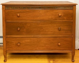 Antique Three Drawer Sheraton Chest (2 Of 2)