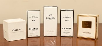 Collection Of 5 Vintage Bottles Of Perfume - Chanel, Carol, Jean Patou
