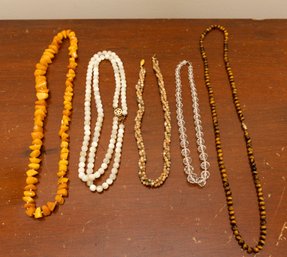 Collection Of Natural Stone Beaded Necklaces