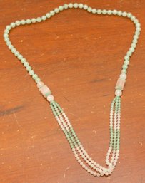 Sea Foam Green Beaded  Necklace