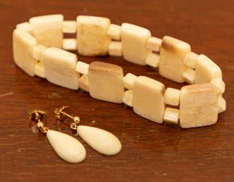 Natural Stone Bracelet And Earrings