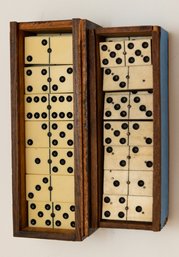 2 Boxes Of Vintage Dominoes