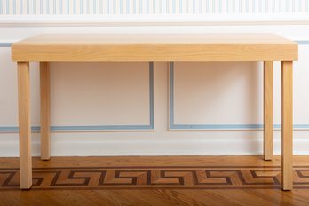 Blonde Oak Console Table