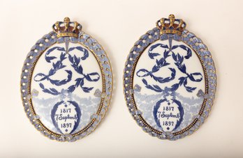 Blue And White Porcelain Bavaria Wall Hangings