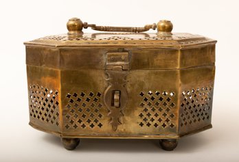 Brass Pot Pourie Lidded Box