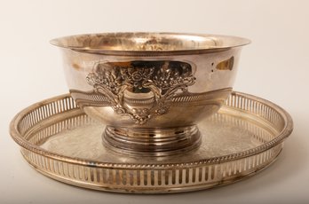 Silver Plate Bowl And Platter