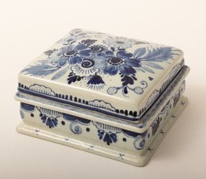 Blue And White Delft Covered Dish