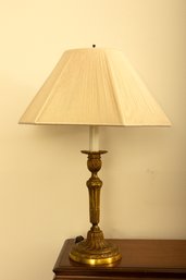 Brass Lamp With String Shade