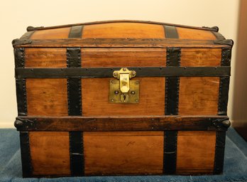 Antique Trunk With Paperwork