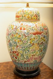 CHINESE MELON JAR  Porcelain Lamp