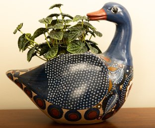 Hand Painted Duck Vase