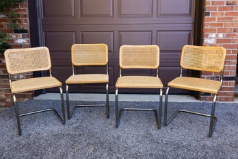 Set Of 4 Marcel Breuer Cesca Style Chairs
