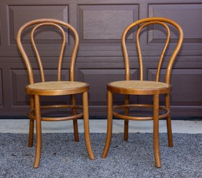 Pair Of Thonet Style Bentwood Side Chairs