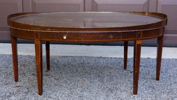 Mahogany Oval Cocktail Table