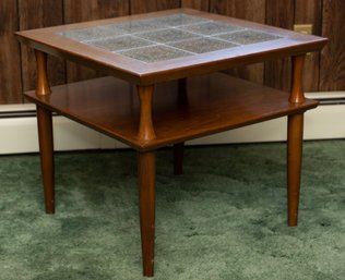 Mid Century Tile Inlay Side Table