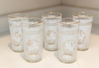 Set Of Etched Drinking Glasses