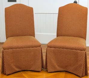 Edward Ferrel Custom Covered Slipper Chairs