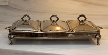 Silver Plate Chaffing Dish Server