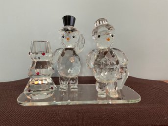 Sorelle Crystal Snowmen With Double Candles