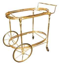 Brass Bar Cart (Missing Glass)