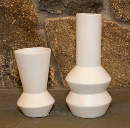 West Elm White Ceramic Vases