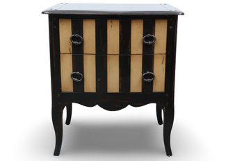 Theodore Alexander Black And Gold Two Drawer Chest