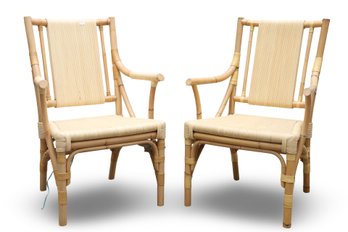 2 Vintage Donghia  Woven Chairs - John Hutton Designed (Orig Retail $1,750 Per)